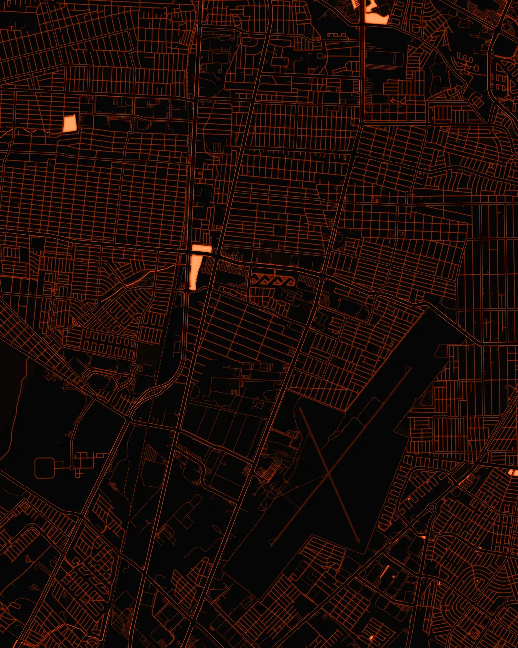 Mapa térmico de un radio de dos kilómetros alrededor de Camargo 6417